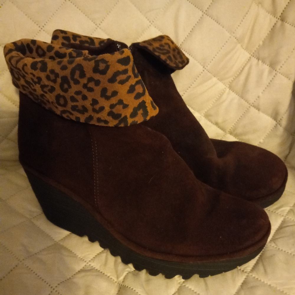 FLY London Womens Tety248fly Brown Fashion Boots~ EUR 41 (US Size 10.5)